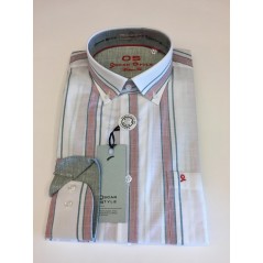 Camisa m/l Oscar Style raya ancha y fina - 2