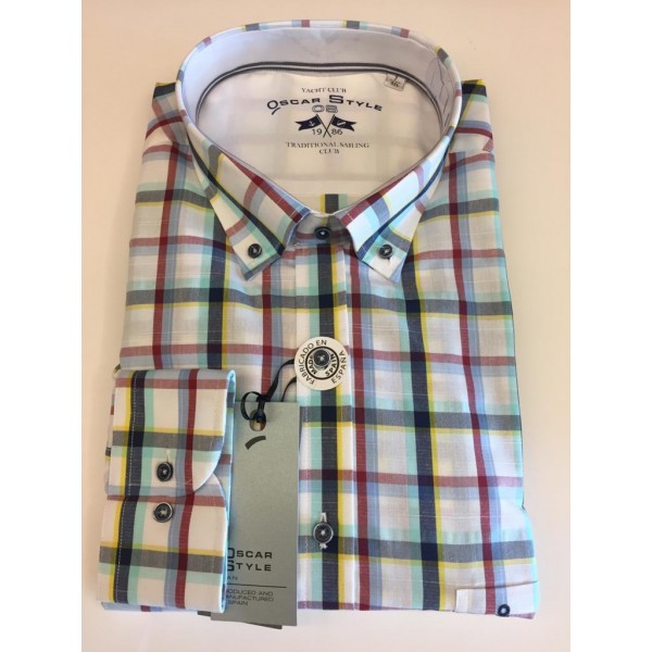 Camisa m/l Oscar Style cuadros - 2