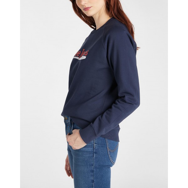 Sudadera Lee azul. Logo Lee jeans - 4