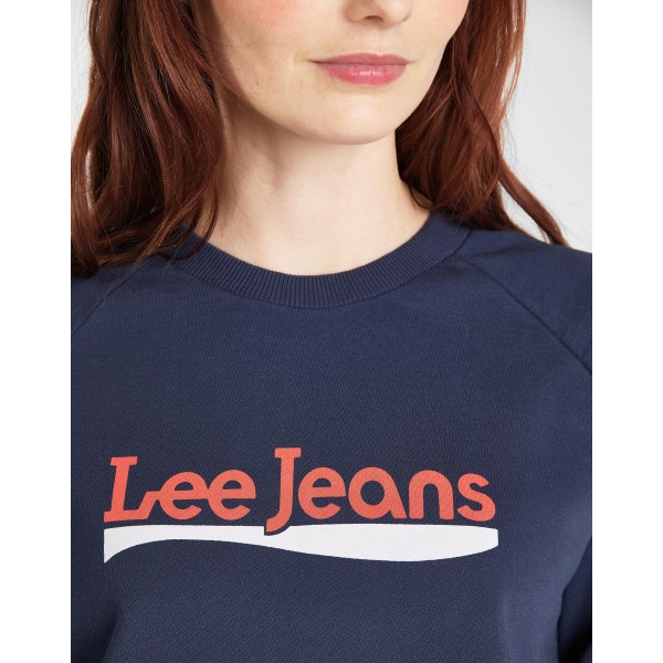 Sudadera Lee azul. Logo Lee jeans - 5