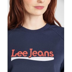 Sudadera Lee azul. Logo Lee jeans - 5