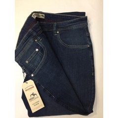 Pantalón vaquero Dos Galgos, desgastado, con logo en bolsillo trasero. - 2