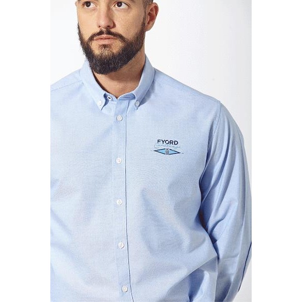 Camisa Fyord modelo  IRWIN/CI, en azul, sin bolsilllo con logo. - 2