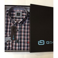 Camisa m/l cuadros G54 combinado interior cuello e interir puño. Cuello comodo. - 2