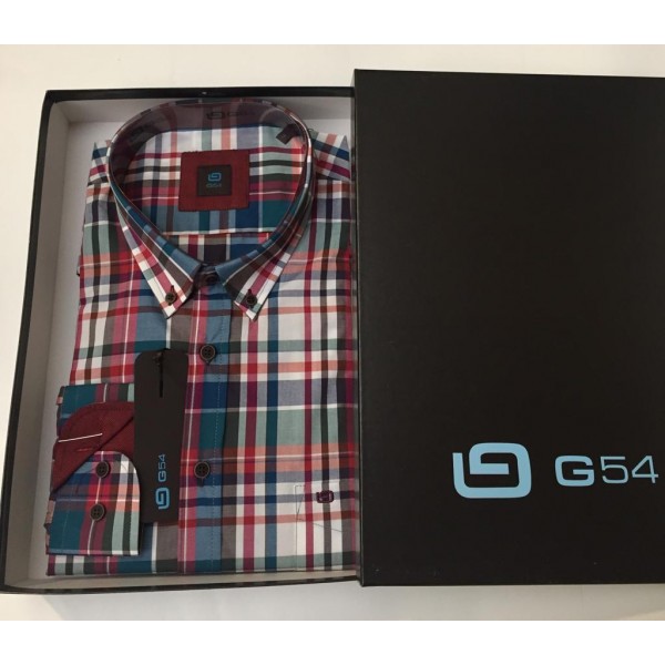 Camisa M/L cuadros combinados en colores, con interior  puño, interior cuello y logo bolsillo a contraste. - 4