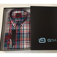 Camisa M/L cuadros combinados en colores, con interior  puño, interior cuello y logo bolsillo a contraste. - 4