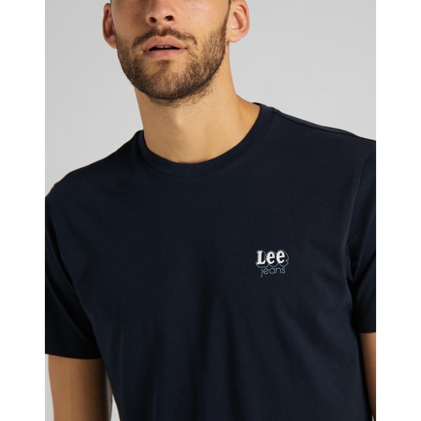Camiseta Lee SS MALL LOGO TEE SKY CAPTAIN - 4