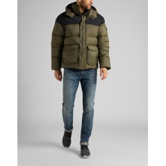 Cazadora PUFFER JACKET OLIVE GREEN - 1