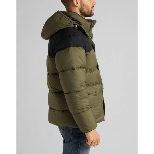 Cazadora PUFFER JACKET OLIVE GREEN - 5