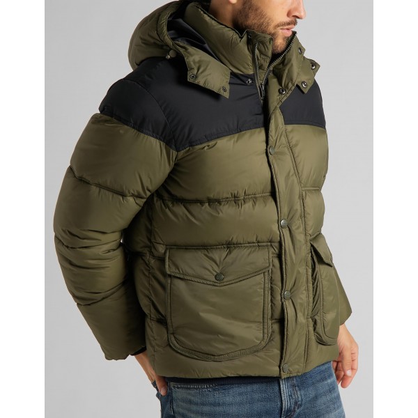 Cazadora PUFFER JACKET OLIVE GREEN - 6