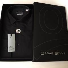 Camisa m/l Oscar Style lisa negra - 2