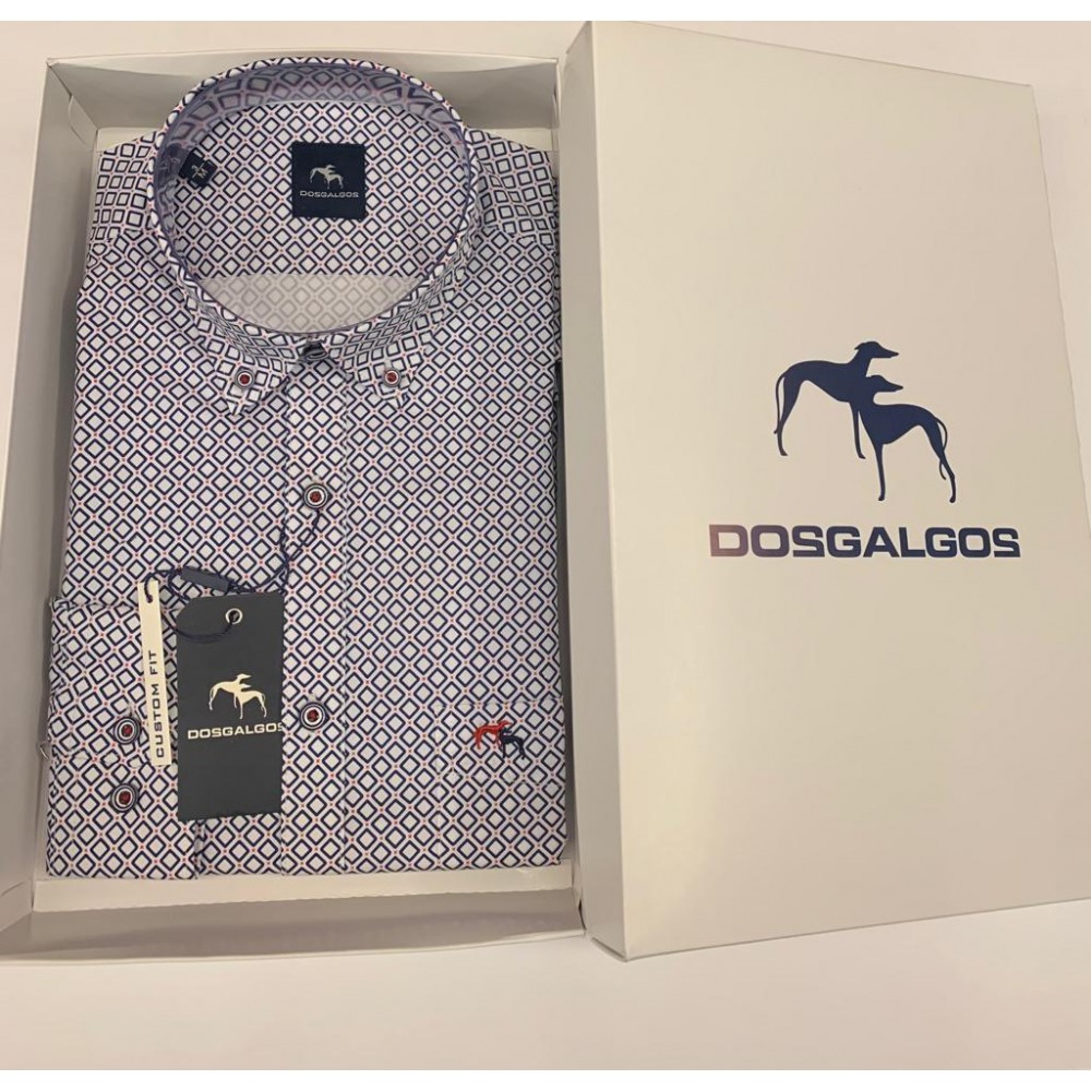 Camisa m/l Dos Galgos haciendo pequeños cuadrados - 1