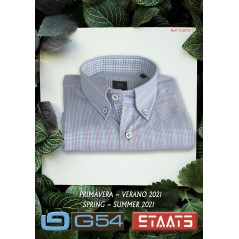 Camisa m/l G54 haciendo un mini cuadrito logo  a contraste. - 1