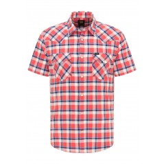 Camisa m/c Lee, con dos bolsillos y corchetes. Ss Western Aurora Red. - 1