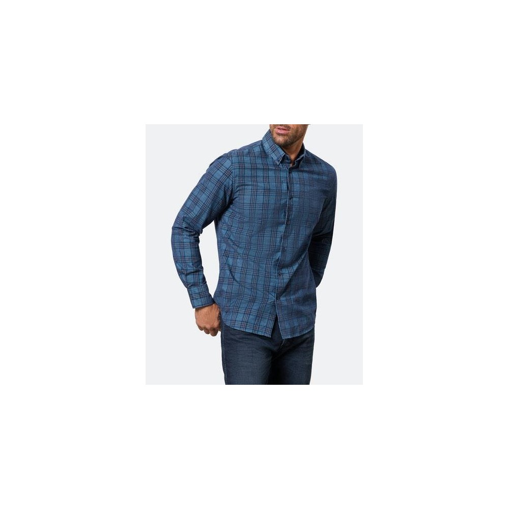 Camisa manga larga panilla de cuadros de Pierre Cardin - 1