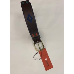Cinturón piel sax bordado azteca 35mm  de Denver  - 1